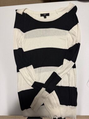 Target Black and White Wide-Striped Crewneck Sweater